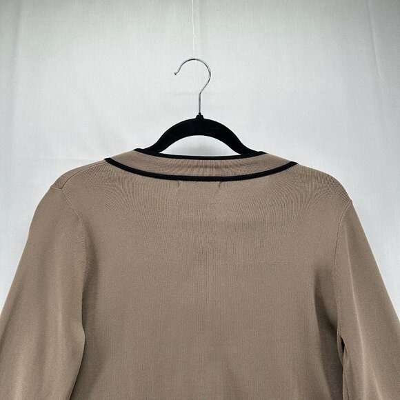 GRACE Sweater Size M Two Button Long Sleeve Blazer Cardigan Rayon Blend Brown - Picture 5 of 10